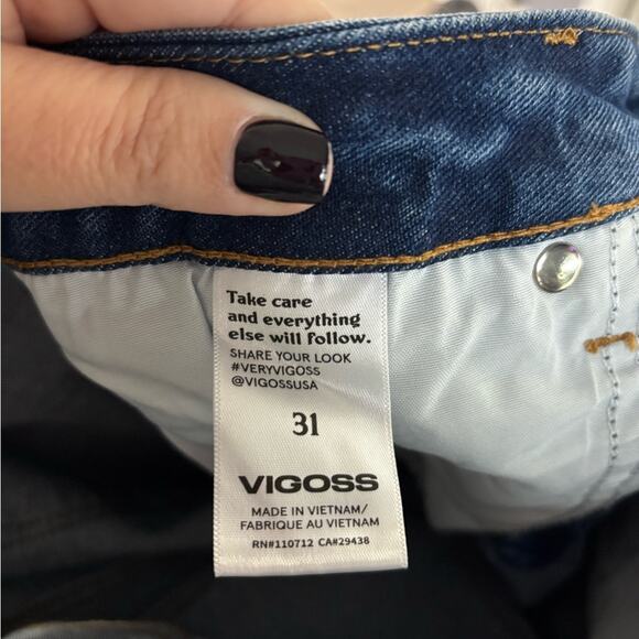 Vigoss Marley Skinny Mid Rise Medium Wash Distressed Jeans Size 31 - Picture 7 of 8